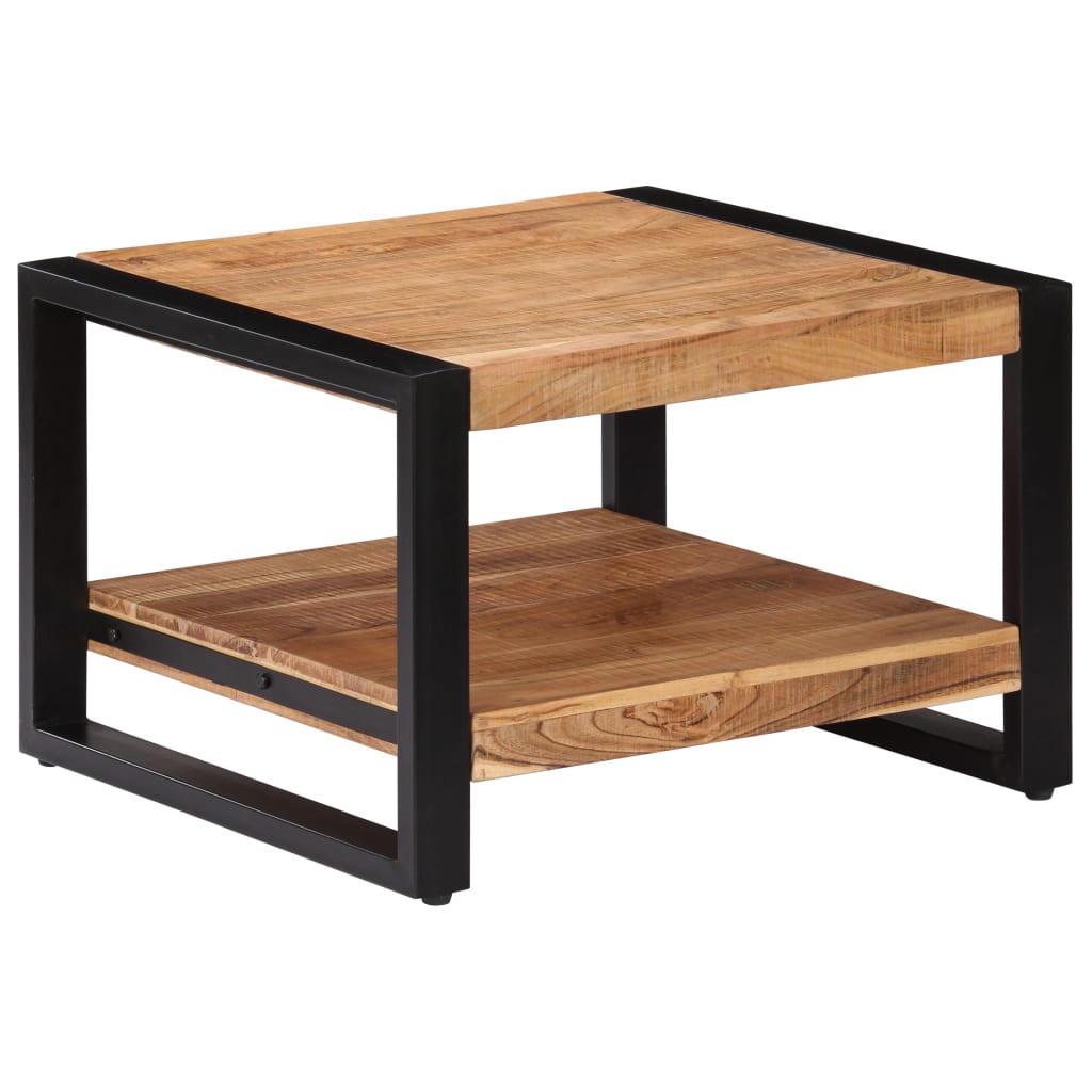vidaXL Coffee Table 23.6"x23.6"x15.7" Solid Acacia Wood-0