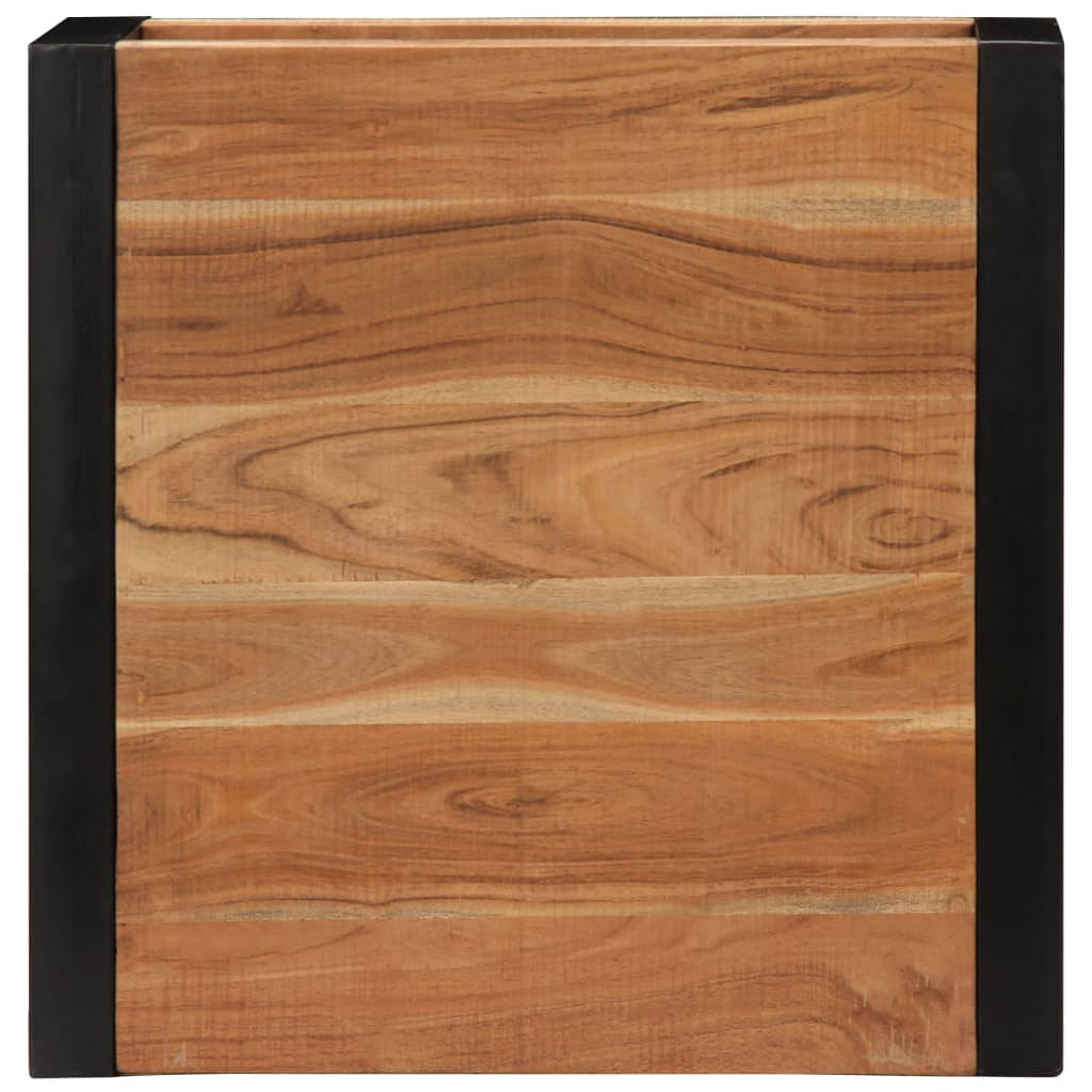 vidaXL Coffee Table 23.6"x23.6"x15.7" Solid Acacia Wood-5
