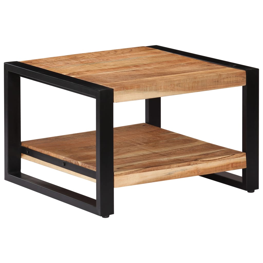 vidaXL Coffee Table 23.6"x23.6"x15.7" Solid Acacia Wood-10