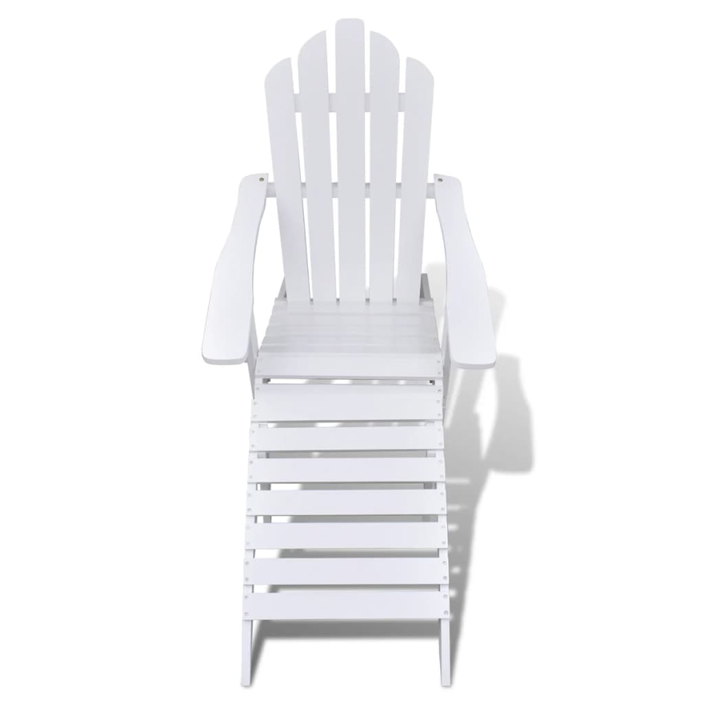 vidaXL Patio Chair Lawn Patio Adirondack Chair for Outdoor with Ottoman Wood-2