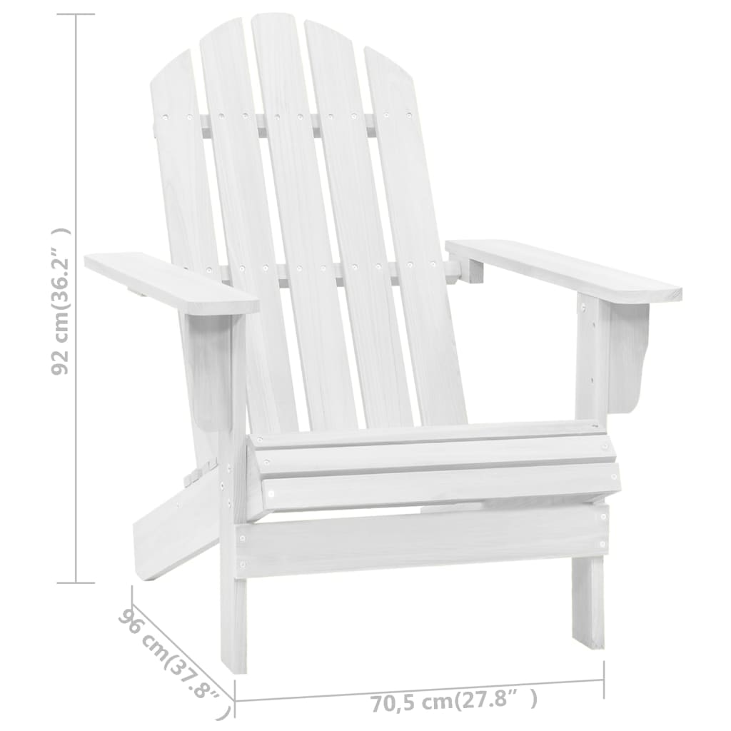 vidaXL Patio Chair Lawn Patio Adirondack Chair for Outdoor Porch Garden Wood-9