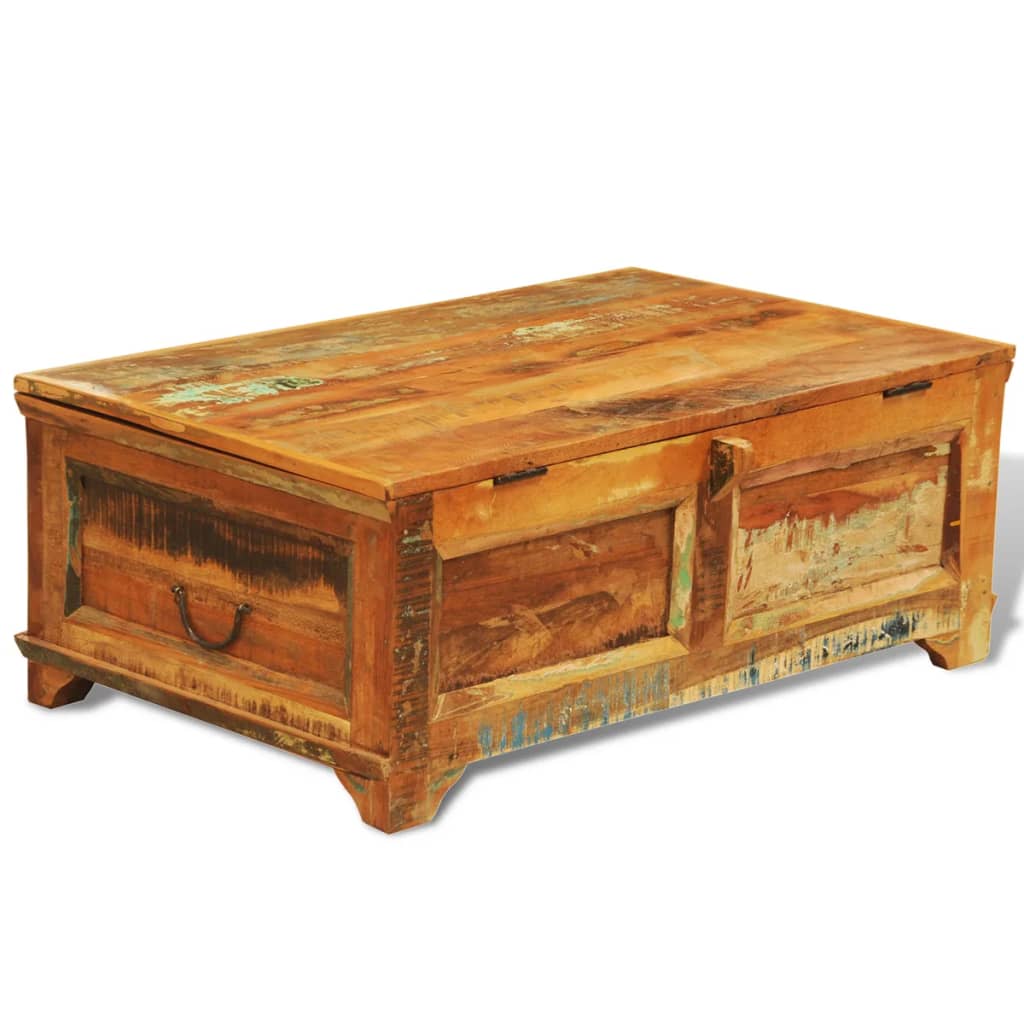 vidaXL Coffee Table with Storage Vintage Reclaimed Wood-5