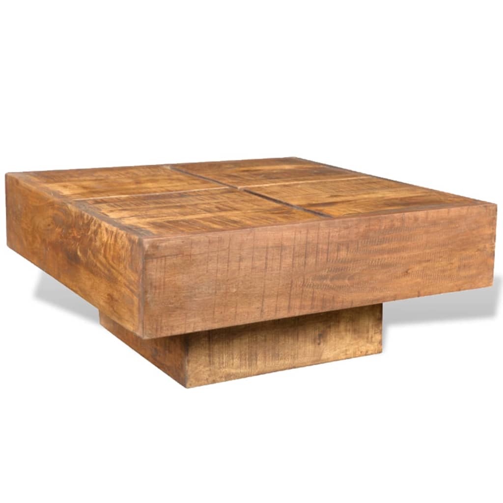 vidaXL Coffee Table Brown Square Solid Mango Wood-7