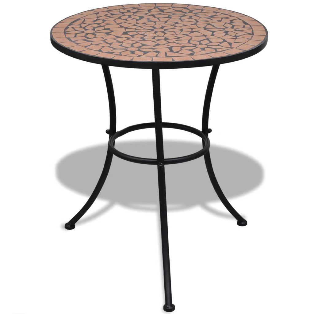 vidaXL Bistro Table Terracotta 23.6" Mosaic-0