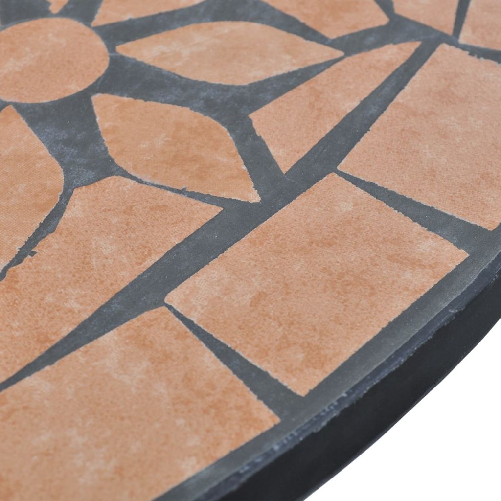 vidaXL Bistro Table Terracotta 23.6" Mosaic-3