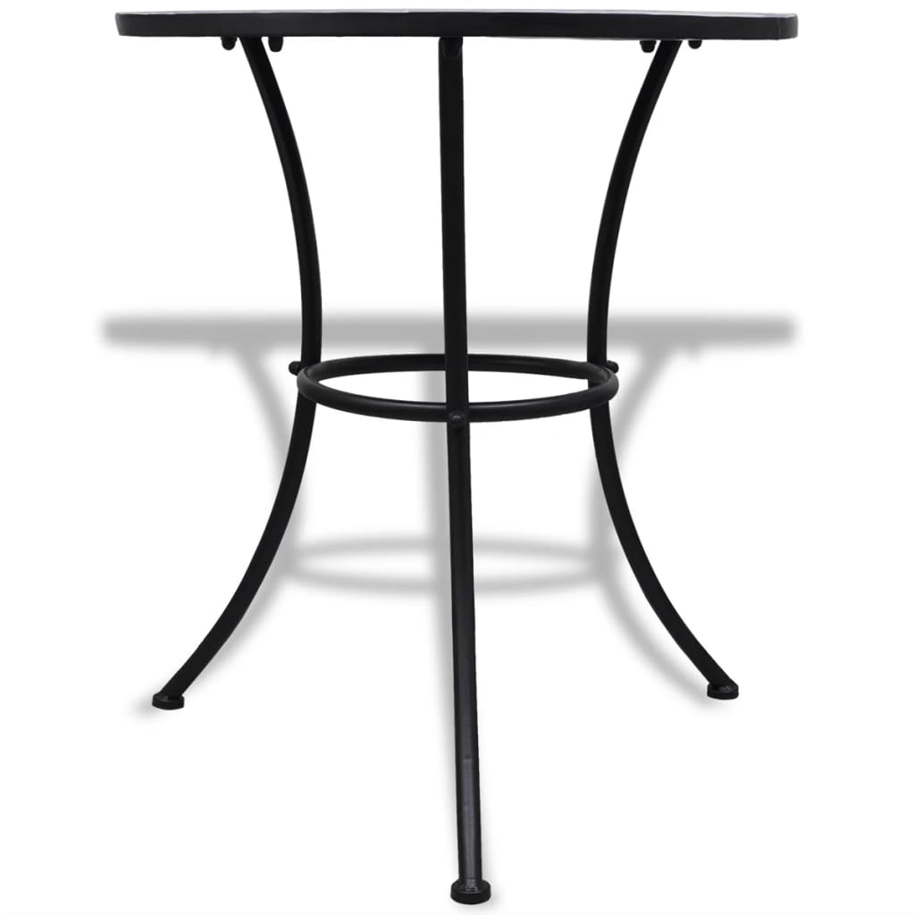 vidaXL Bistro Table Blue and White 23.6" Mosaic-4