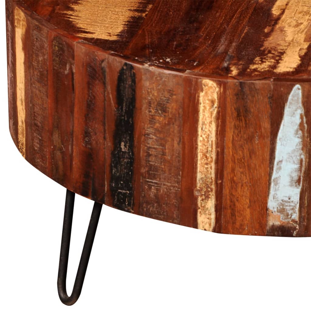 vidaXL Coffee Table Solid Reclaimed Wood Round-4
