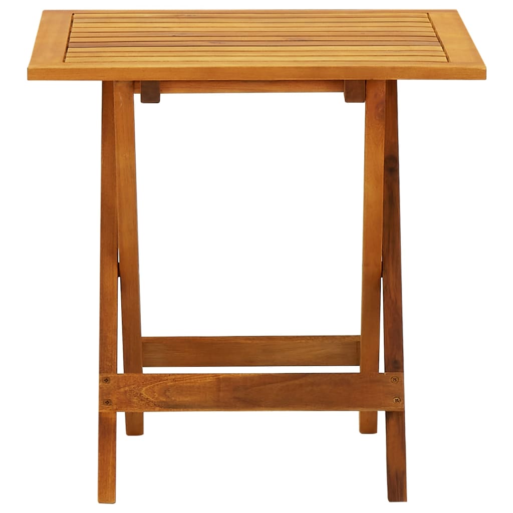 vidaXL Bistro Table Outdoor Side Table Folding Patio Table Solid Acacia Wood-3