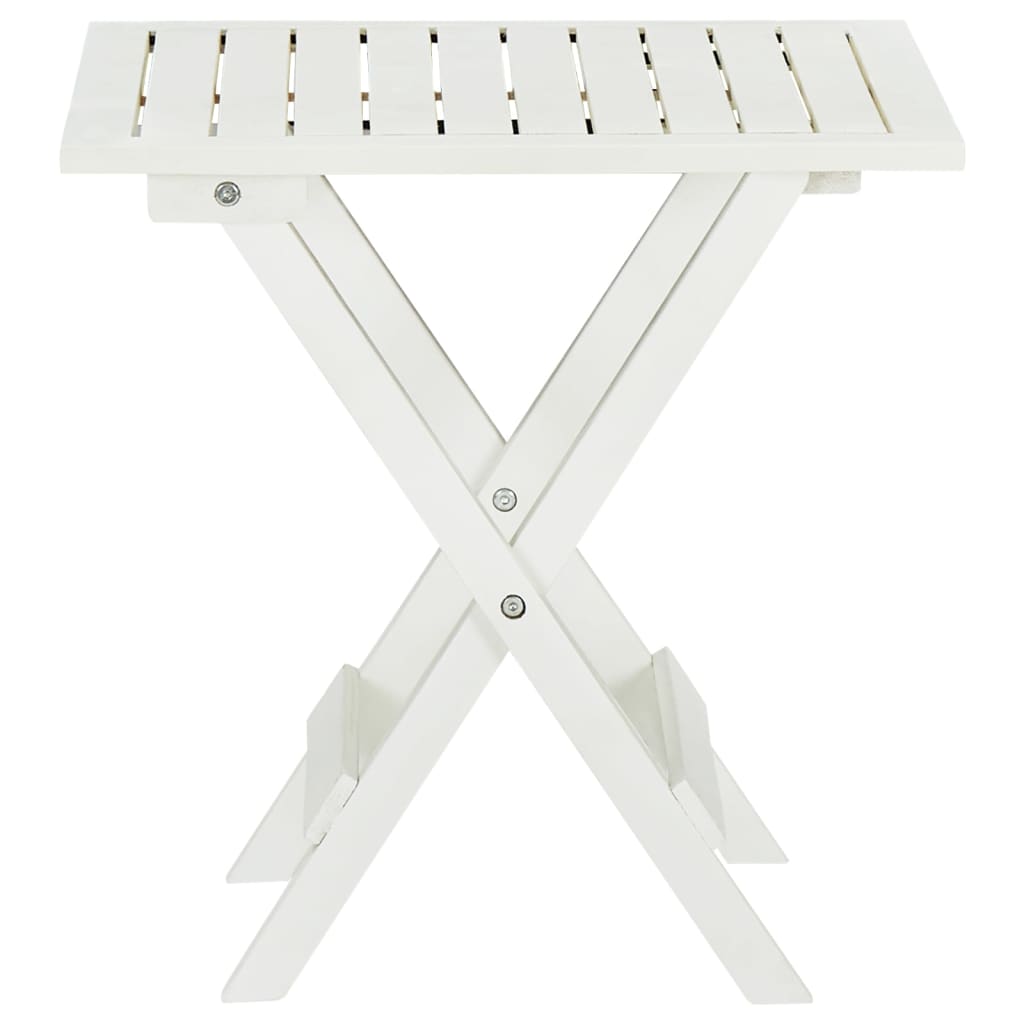 vidaXL Bistro Table Outdoor Side Table Folding Patio Table Solid Acacia Wood-0
