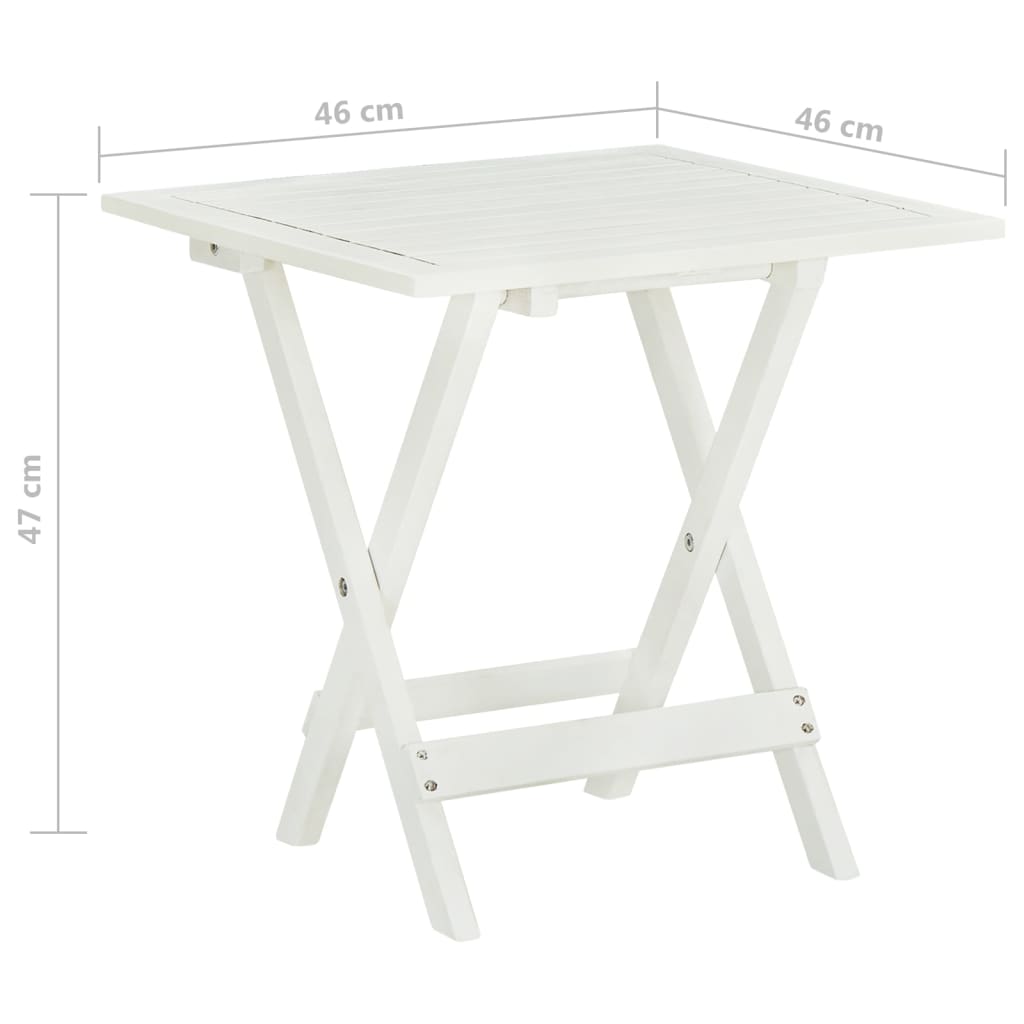 vidaXL Bistro Table Outdoor Side Table Folding Patio Table Solid Acacia Wood-10