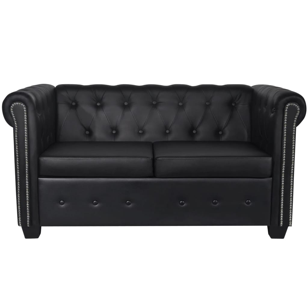 vidaXL Sofa Chesterfield Loveseat Settee for Living Room Artificial Leather-7