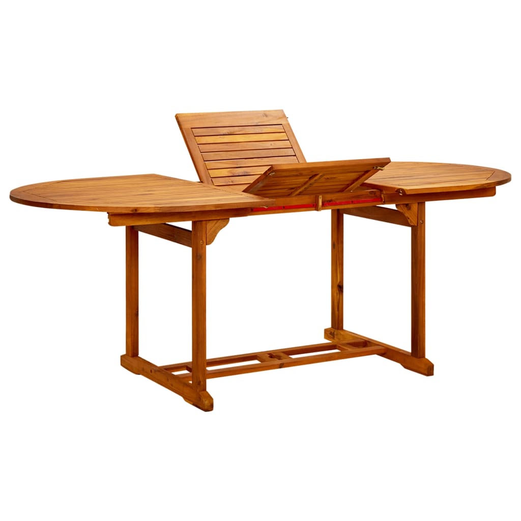 vidaXL Patio Table 78.7"x39.4"x29.5" Solid Acacia Wood-0