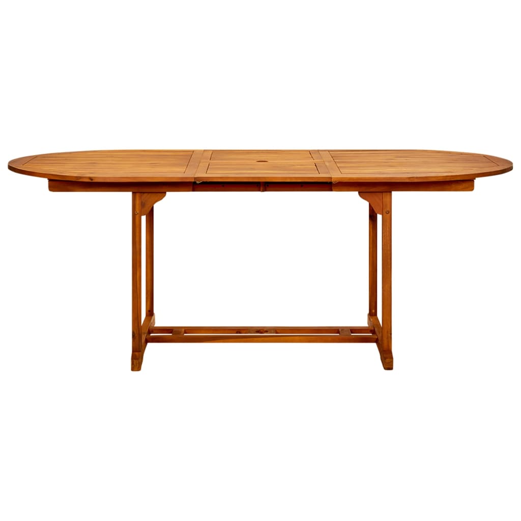 vidaXL Patio Table 78.7"x39.4"x29.5" Solid Acacia Wood-3