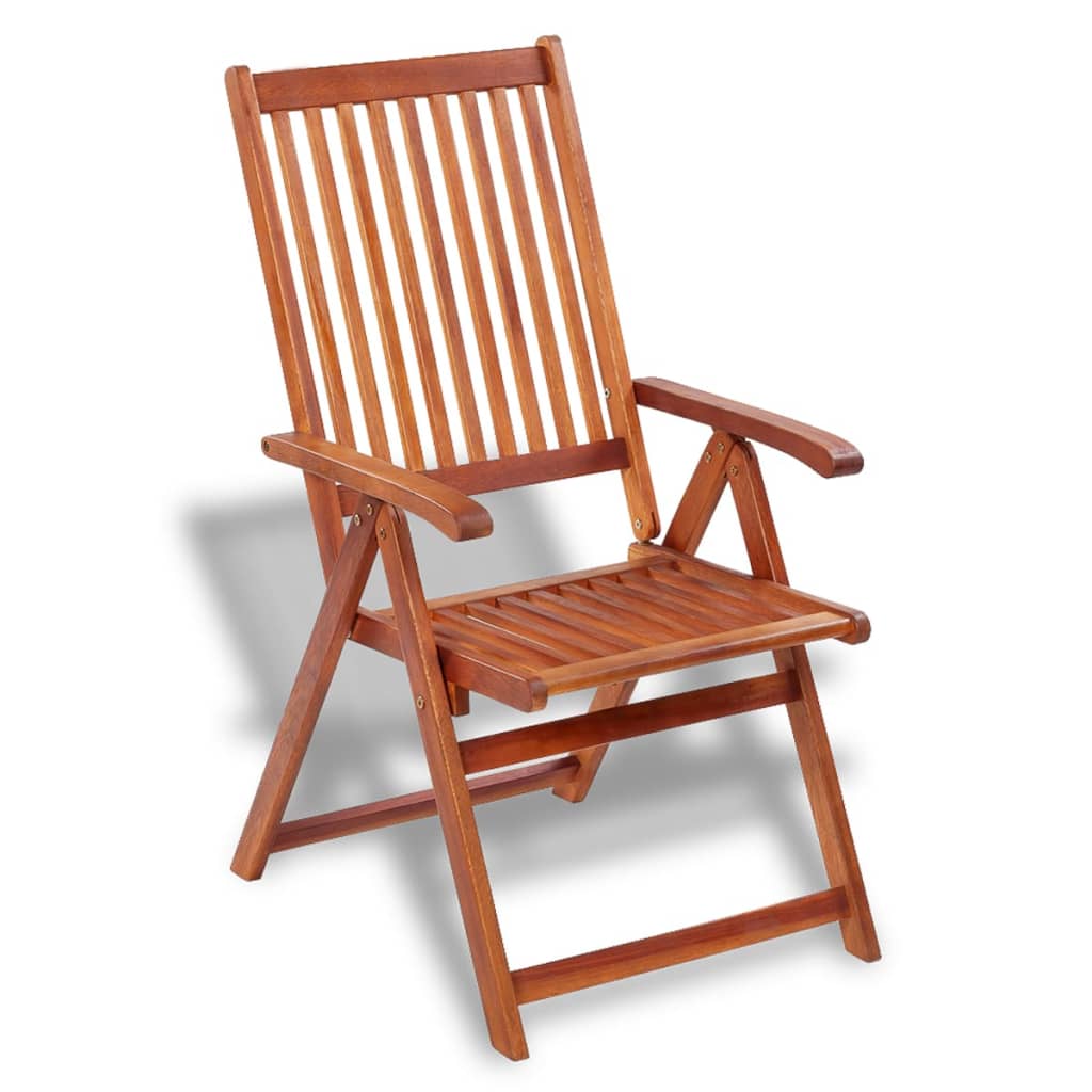 vidaXL Patio Folding Chairs Camping Garden Lawn Chair Solid Wood Acacia Brown-32