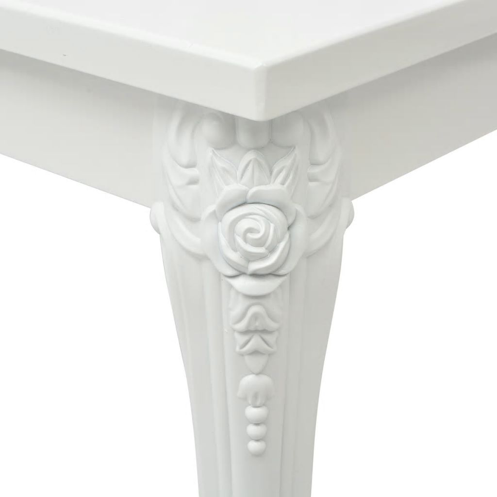 vidaXL Coffee Table End Table with Plastic Legs Side Table High Gloss White-6
