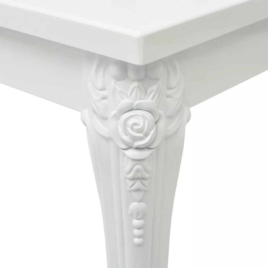 vidaXL Coffee Table End Table with Plastic Legs Side Table High Gloss White-14