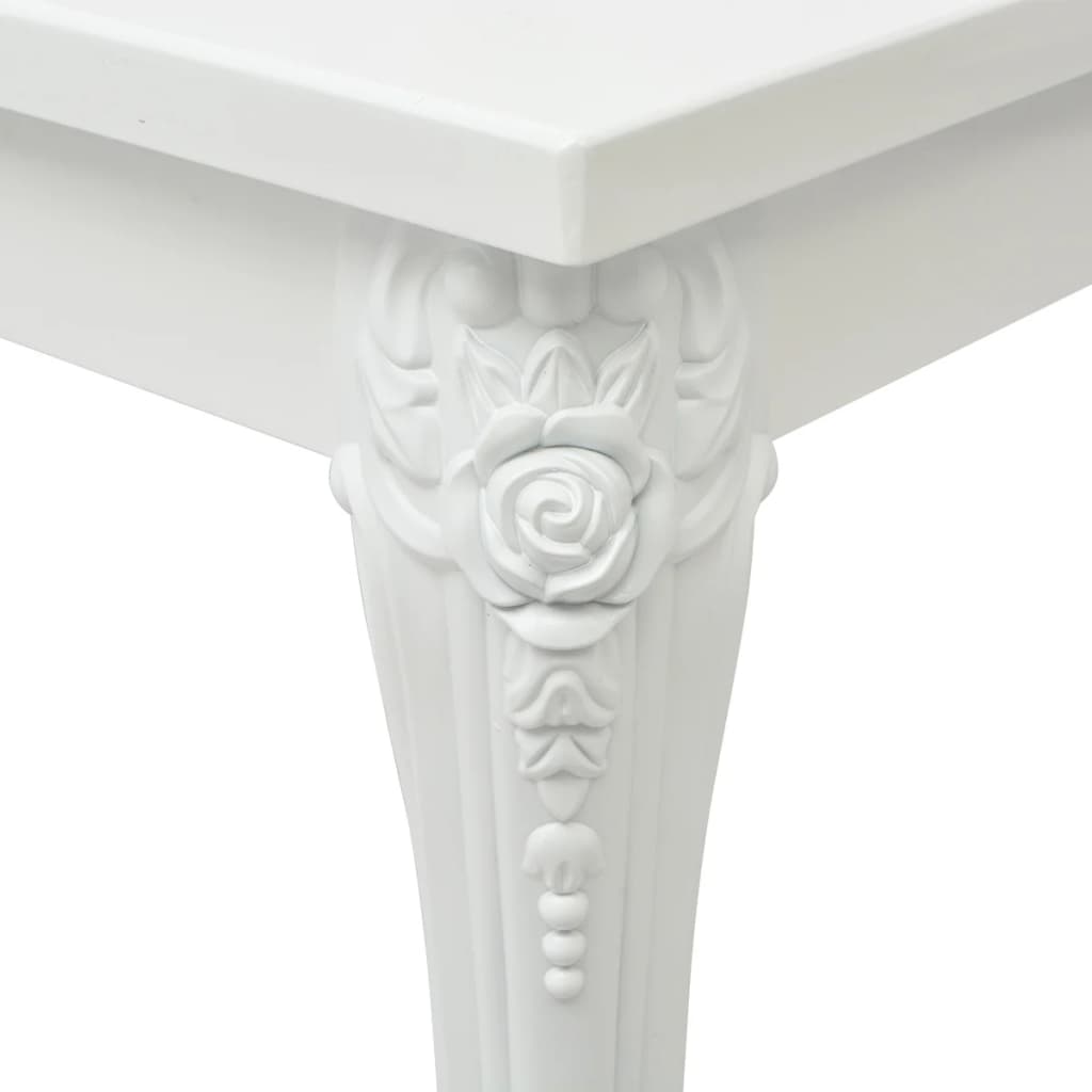 vidaXL Coffee Table End Table with Plastic Legs Side Table High Gloss White-7