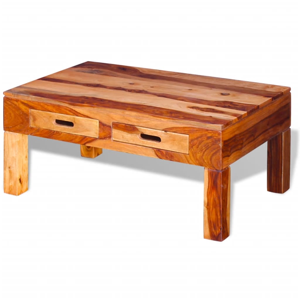 vidaXL Coffee Table Solid Sheesham Wood-3