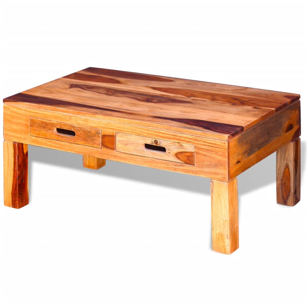 vidaXL Coffee Table Solid Sheesham Wood-4