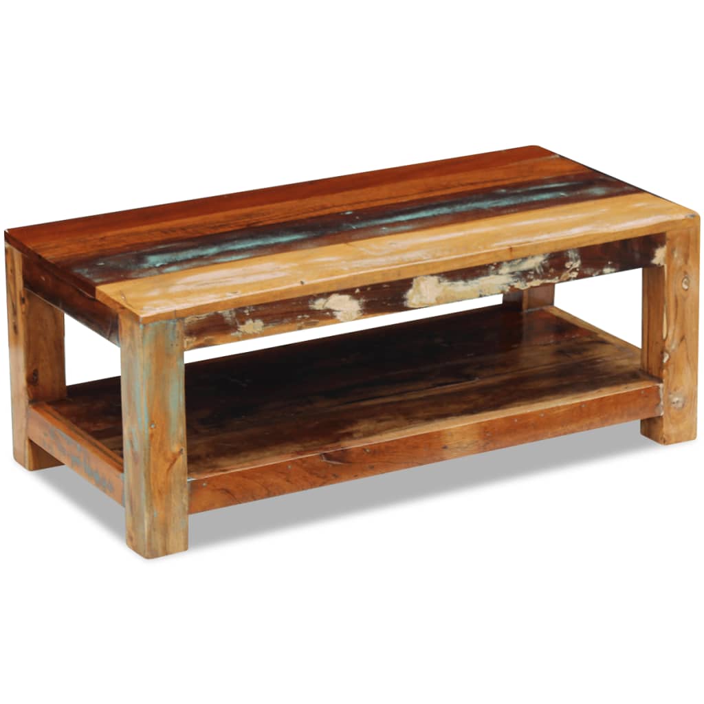 vidaXL Coffee Table Solid Reclaimed Wood 35.4"x17.7"x13.8"-1