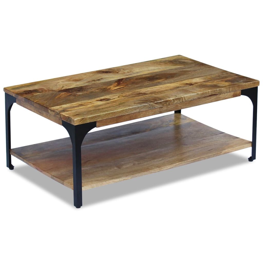 vidaXL Coffee Table Mango Wood 39.4"x23.6"x15"-4