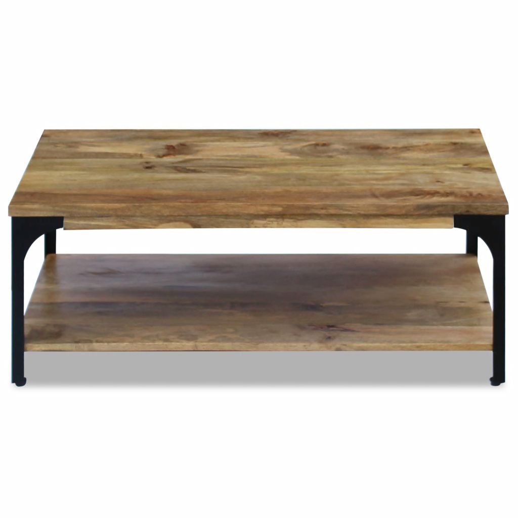 vidaXL Coffee Table Mango Wood 39.4"x23.6"x15"-5