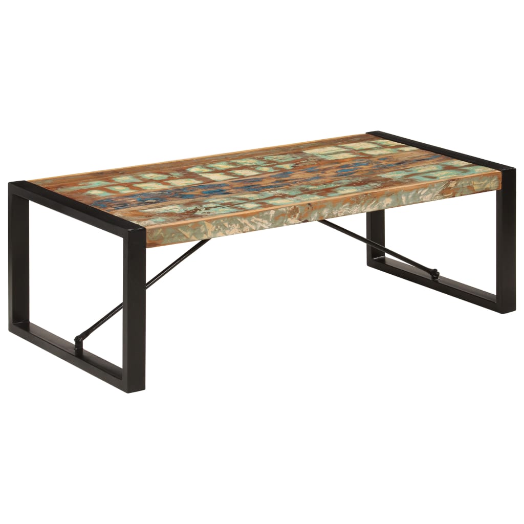 vidaXL Coffee Table 47.2"x23.6"x15.7" Solid Reclaimed Wood-0