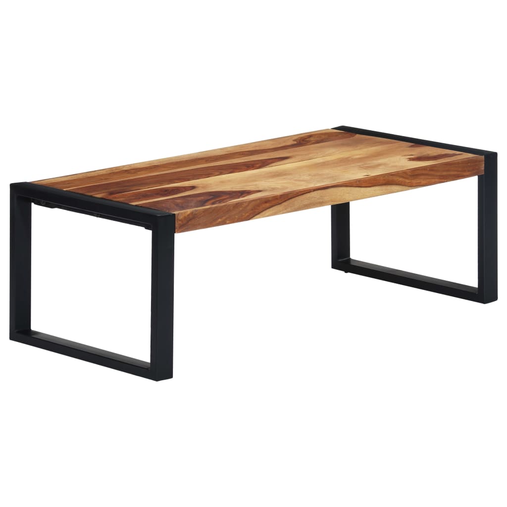 vidaXL Coffee Table 43.3"x23.6"x15.7" Solid Sheesham Wood-8