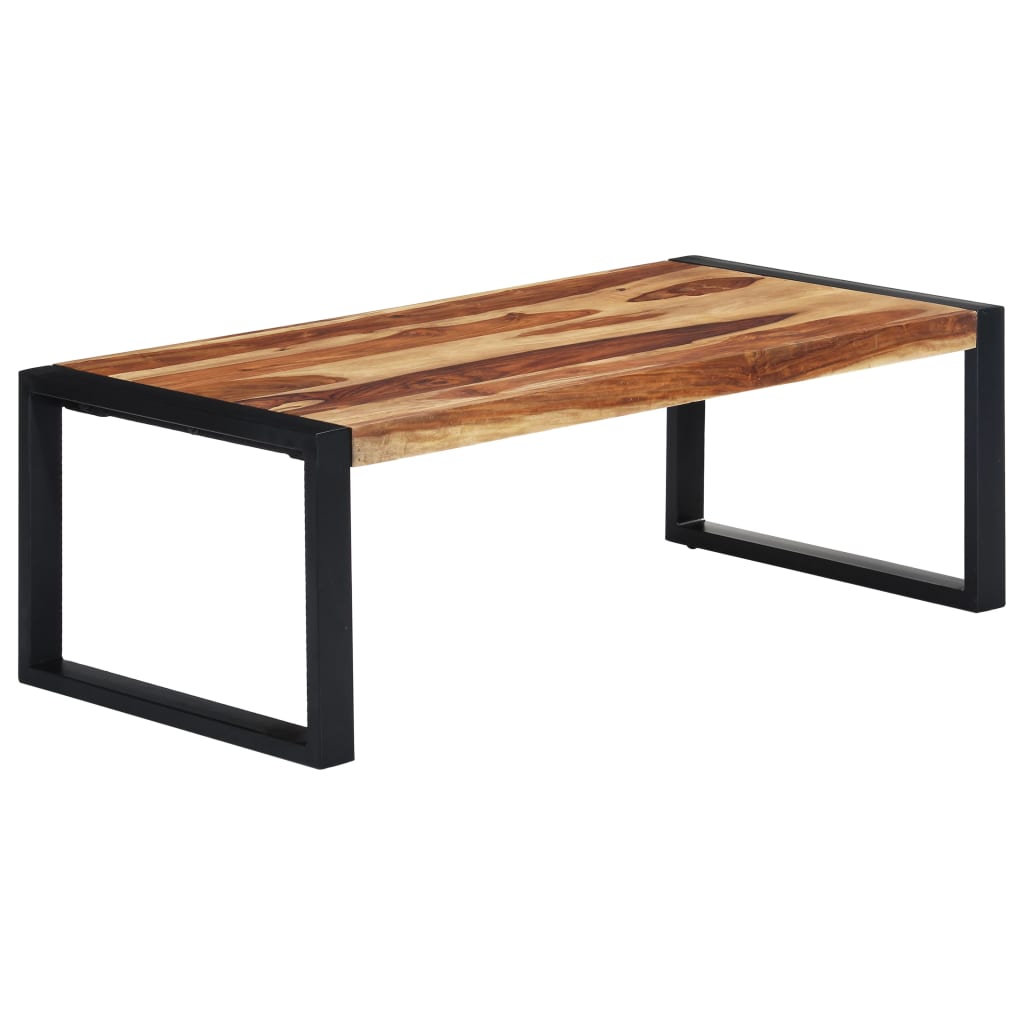 vidaXL Coffee Table 43.3"x23.6"x15.7" Solid Sheesham Wood-5