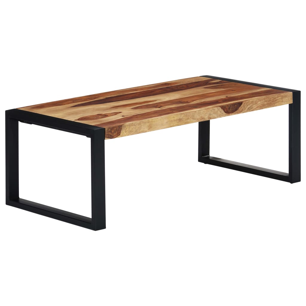 vidaXL Coffee Table 43.3"x23.6"x15.7" Solid Sheesham Wood-6