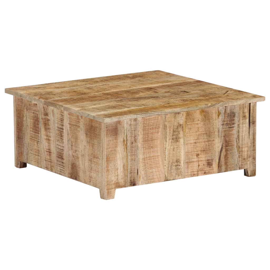 vidaXL Coffee Table 27.6"x27.6"x11.8" Solid Mango Wood-2