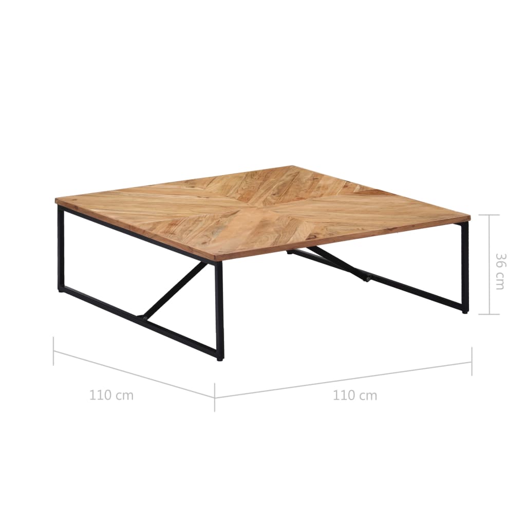 vidaXL Coffee Table End Table Living Room Side Sofa Table Solid Wood Mango-7