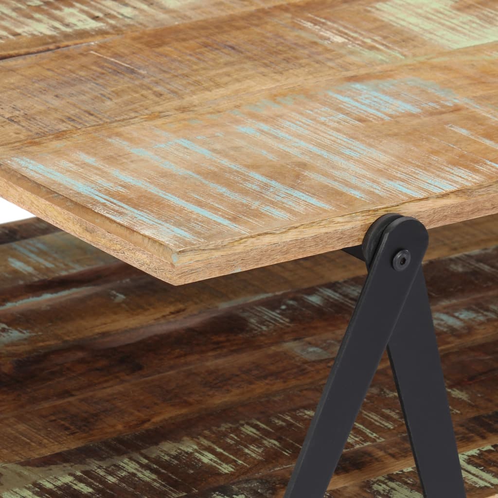 vidaXL Coffee Table End Table Sofa Table with Storage Shelf Solid Wood Mango-15