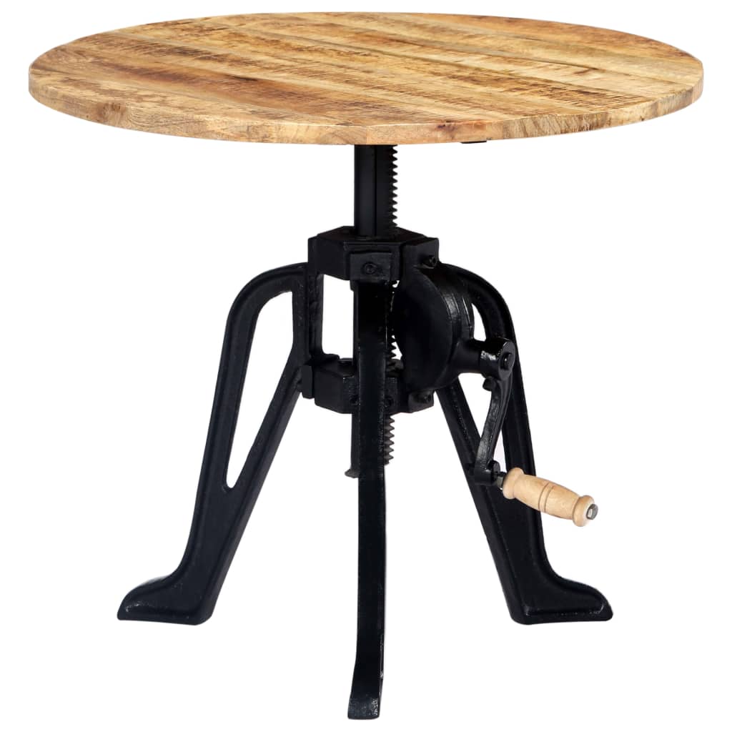vidaXL Side Table Solid Reclaimed Wood Cast Iron 23.6"x(16.5"-24.8")-7