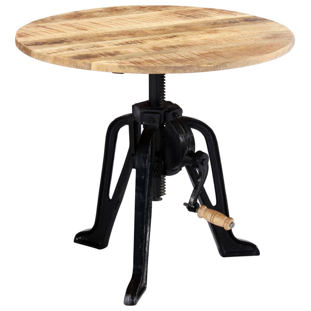 vidaXL Side Table Solid Reclaimed Wood Cast Iron 23.6"x(16.5"-24.8")-9