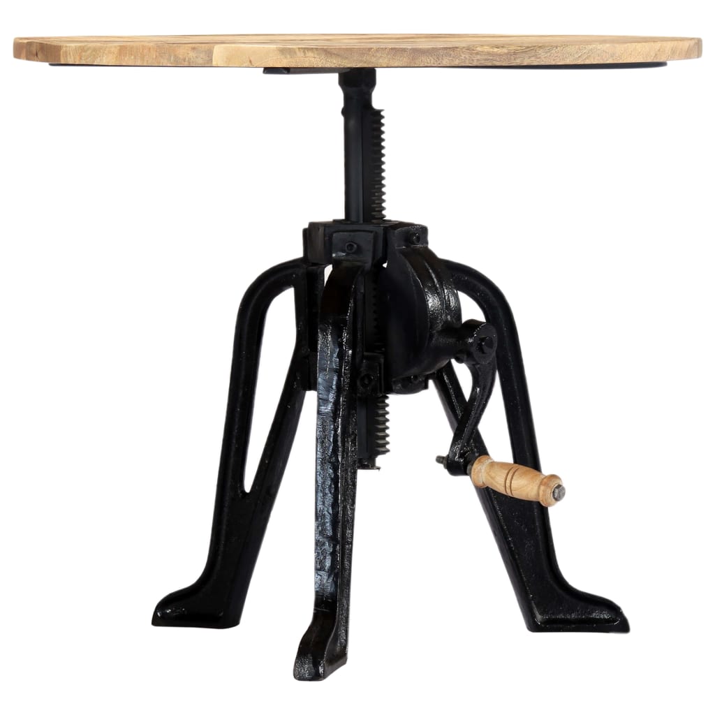 vidaXL Side Table Solid Reclaimed Wood Cast Iron 23.6"x(16.5"-24.8")-11