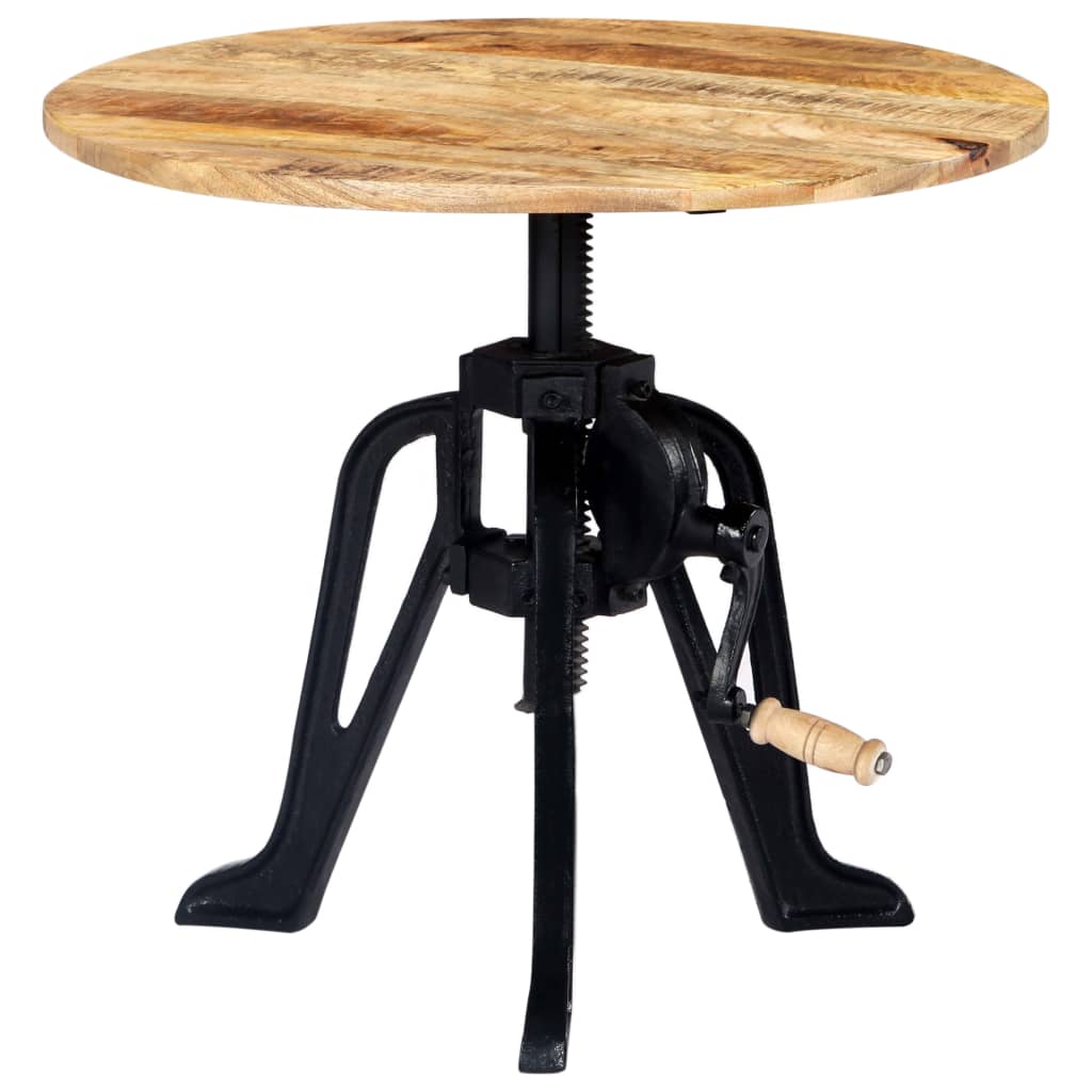 vidaXL Side Table Solid Reclaimed Wood Cast Iron 23.6"x(16.5"-24.8")-14