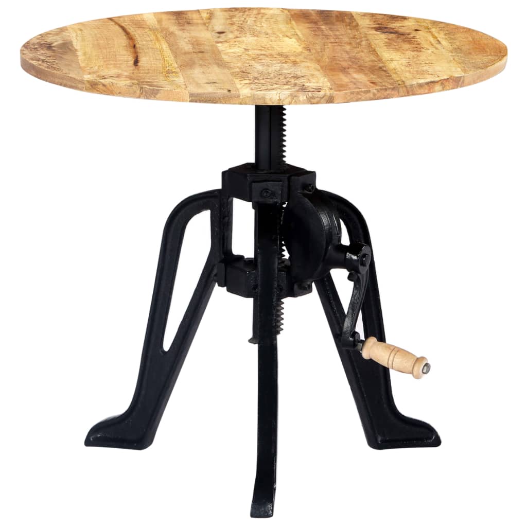 vidaXL Side Table Solid Reclaimed Wood Cast Iron 23.6"x(16.5"-24.8")-16