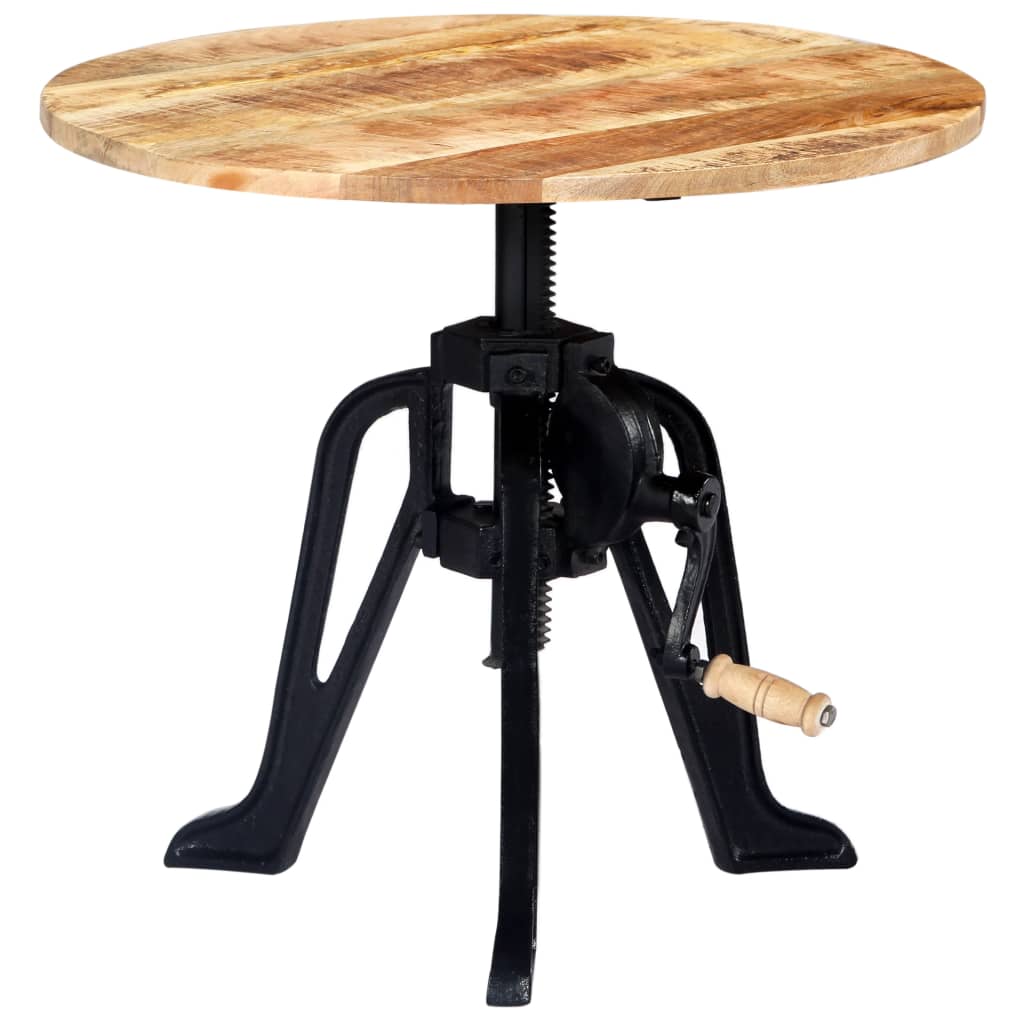 vidaXL Side Table Solid Reclaimed Wood Cast Iron 23.6"x(16.5"-24.8")-18