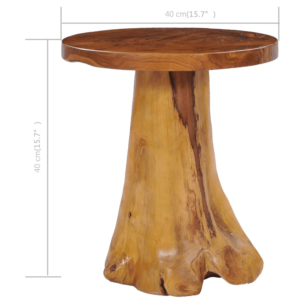 vidaXL Coffee Table 15.7"x15.7" Solid Teak Wood-2