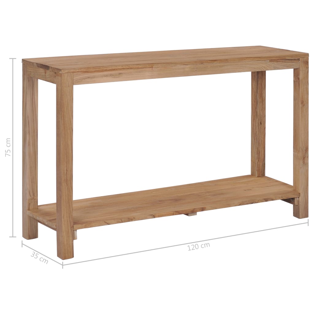 vidaXL Console Table 47.2"x13.8"x29.5" Solid Wood Teak-4