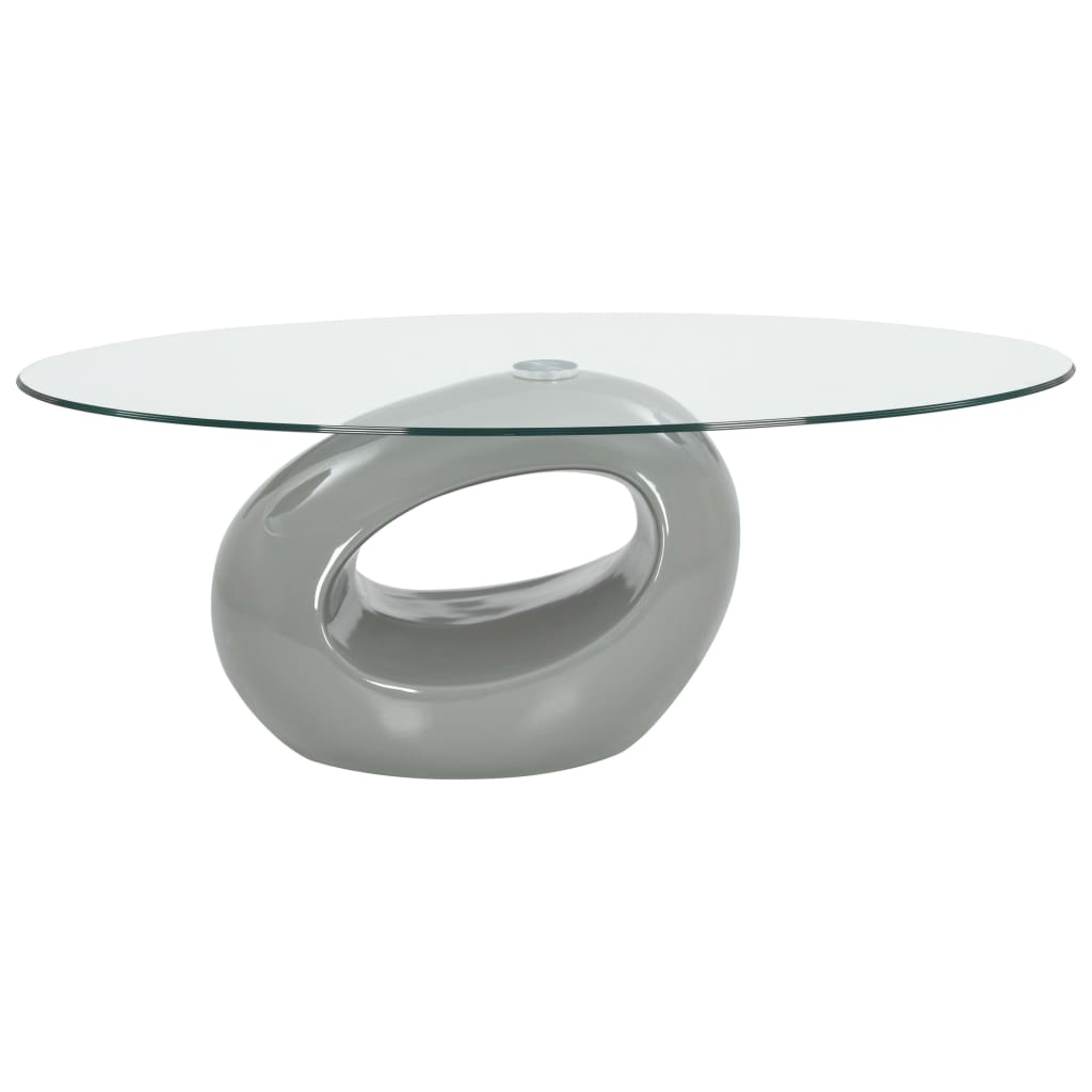 vidaXL Coffee Table Living Room End Table Side Sofa Table with Oval Glass Top-14