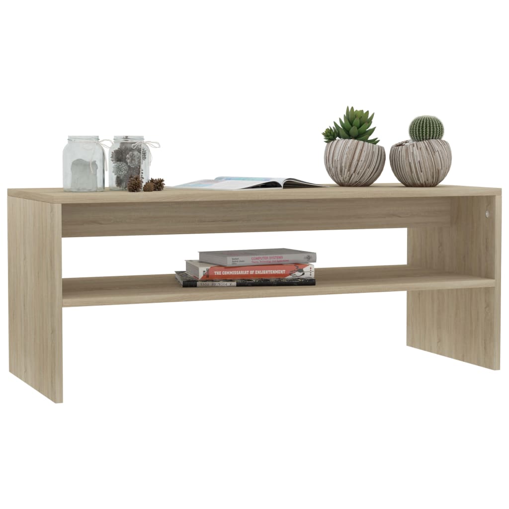 vidaXL Coffee Table End Table Accent Sofa Table with Storage Engineered Wood-9