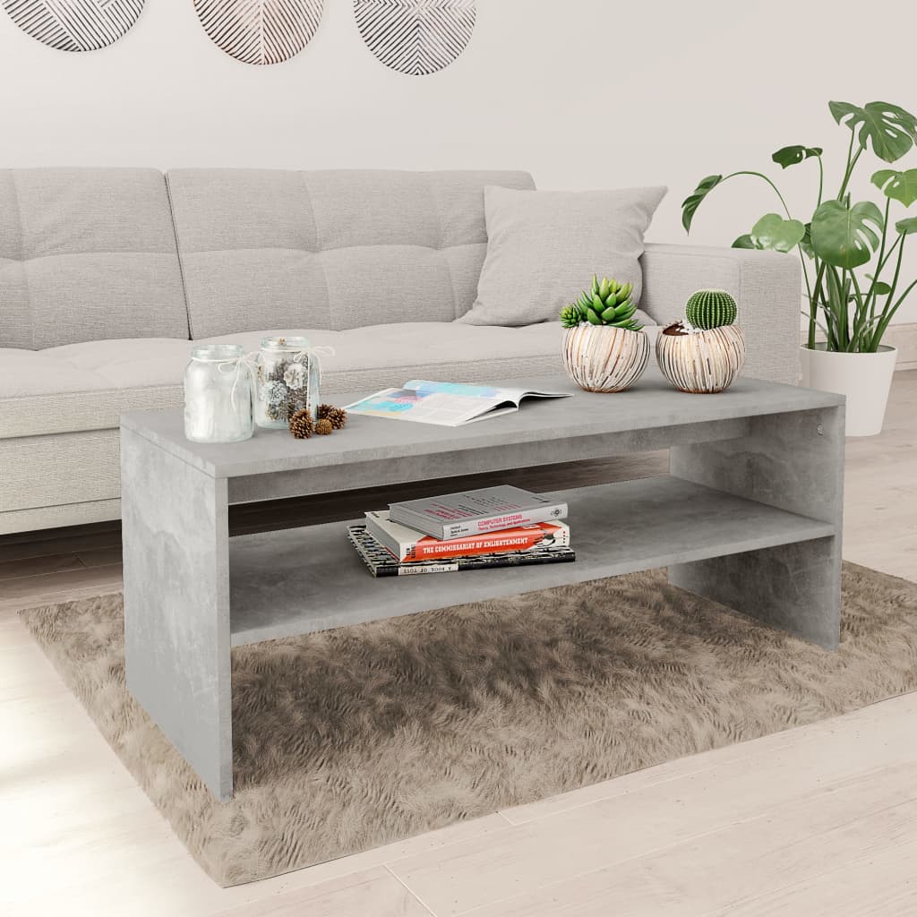 vidaXL Coffee Table End Table Accent Sofa Table with Storage Engineered Wood-7