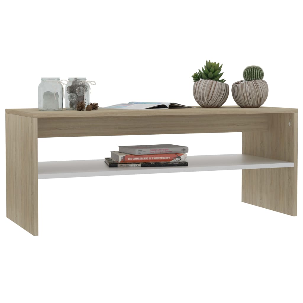 vidaXL Coffee Table End Table Accent Sofa Table with Storage Engineered Wood-49