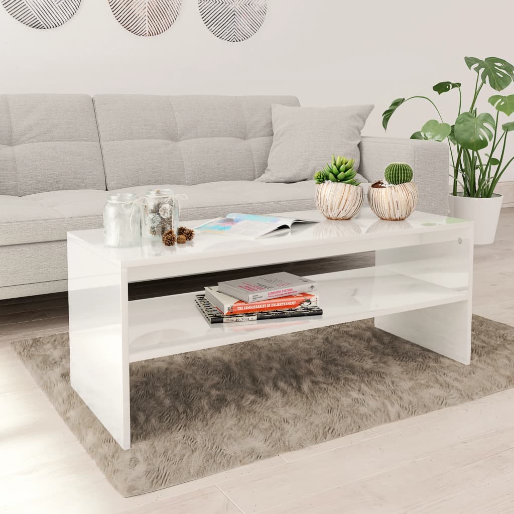 vidaXL Coffee Table End Table Accent Sofa Table with Storage Engineered Wood-21