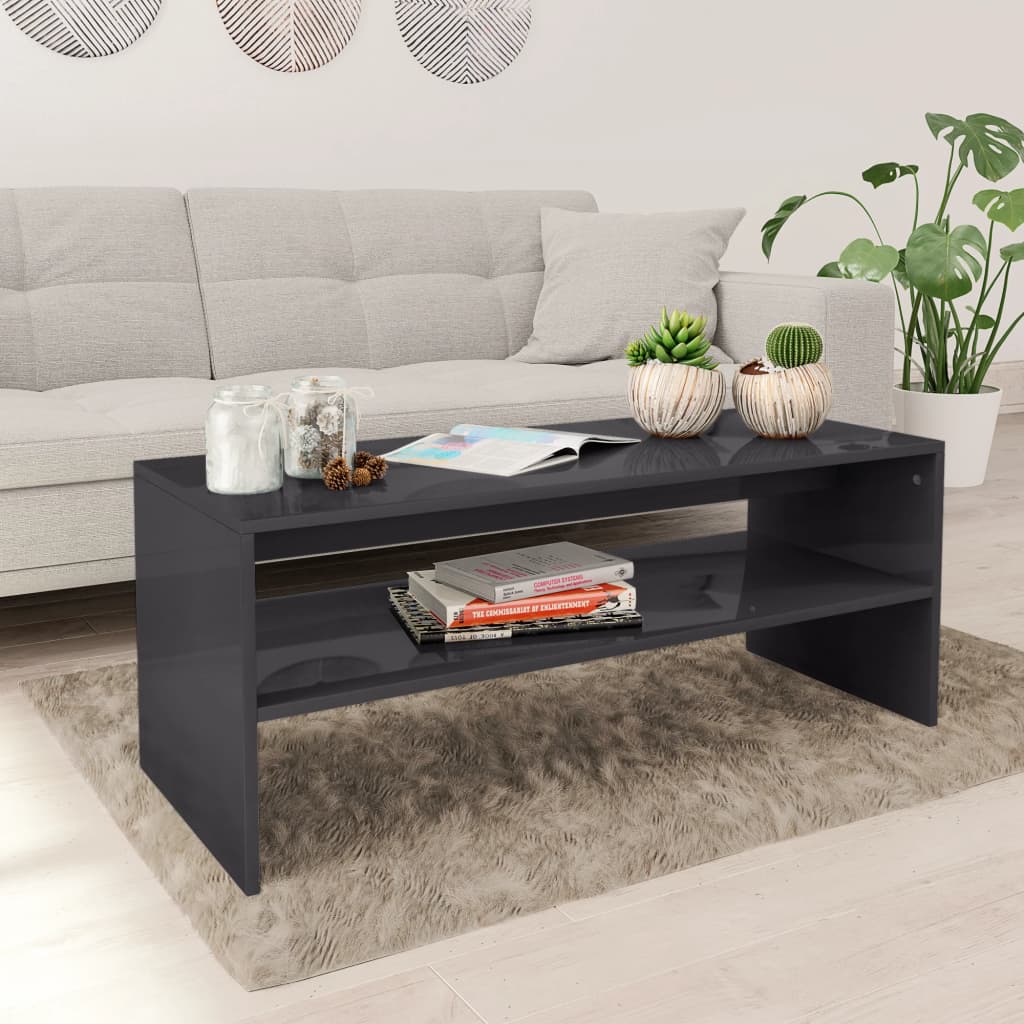 vidaXL Coffee Table End Table Accent Sofa Table with Storage Engineered Wood-17