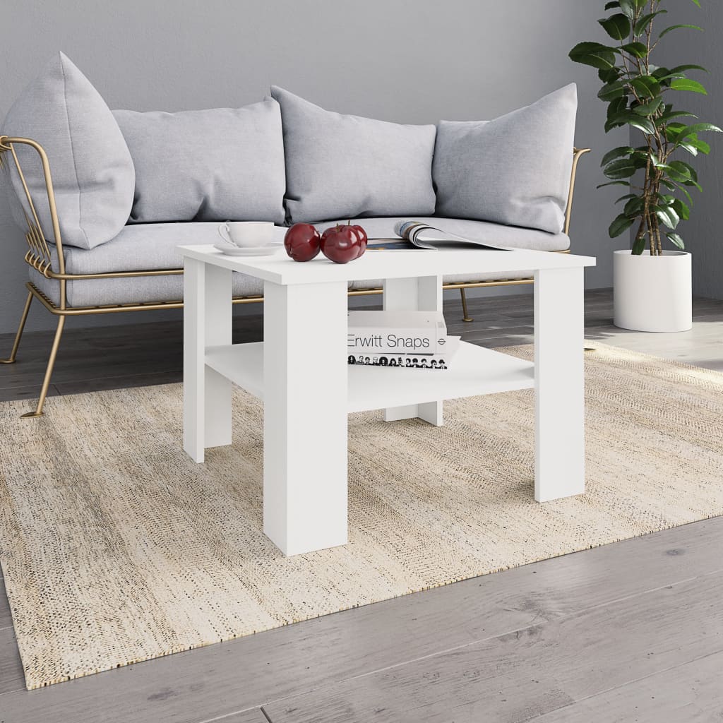 vidaXL Coffee Table End Table Side Sofa Table with Storage Engineered Wood-2