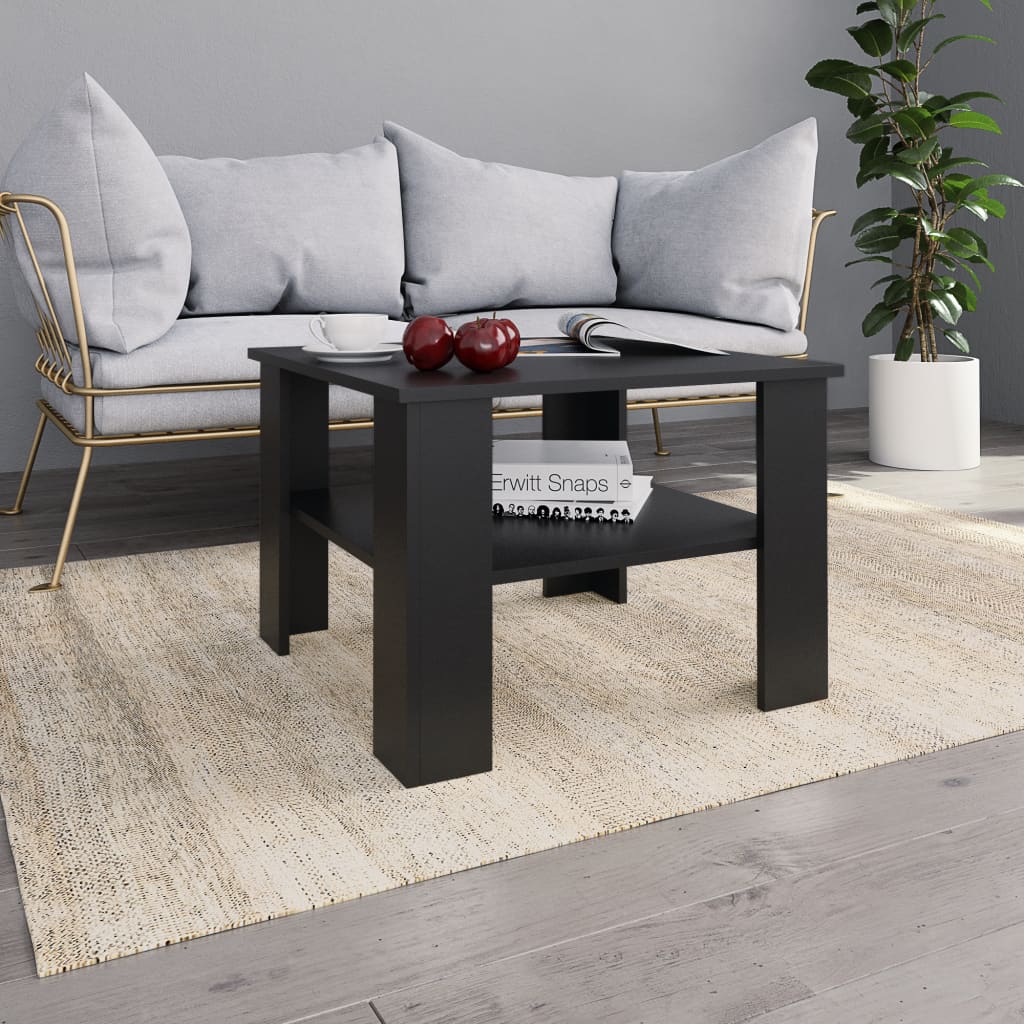 vidaXL Coffee Table End Table Side Sofa Table with Storage Engineered Wood-3