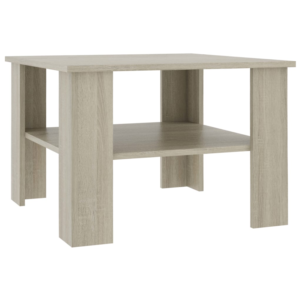 vidaXL Coffee Table End Table Side Sofa Table with Storage Engineered Wood-5